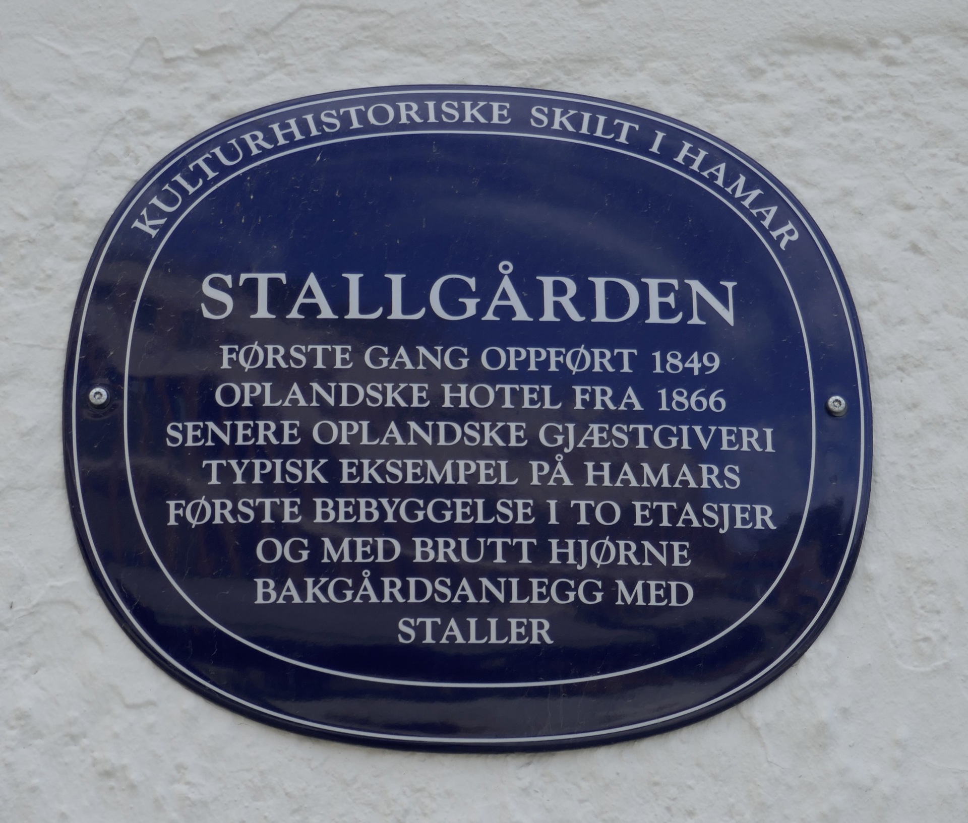 Blått skilt: Stallgården