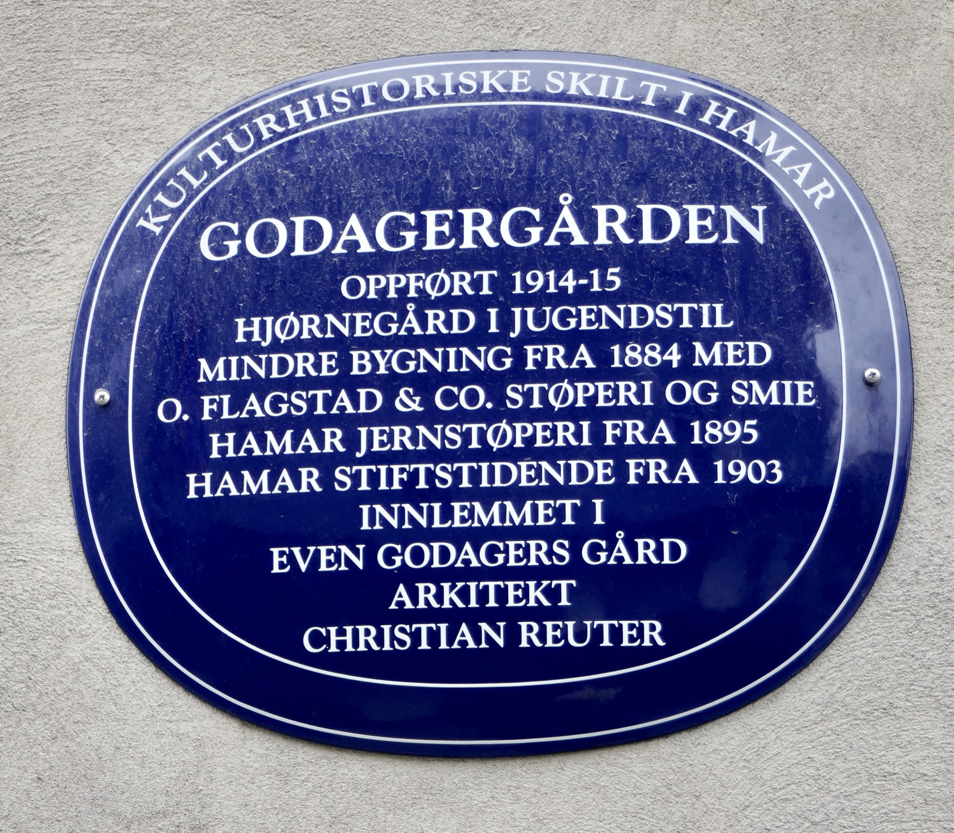 Blått skilt Godagergården